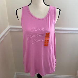 Juicy Couture Sport pink Keyhole Twist Tank/ Top Size Medium NWOT.